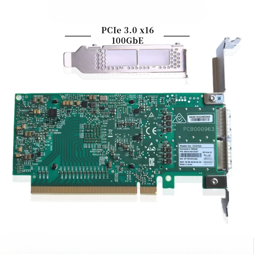 100Gbe Qsfp28 Network Card - Placa de interface de rede Mellanox