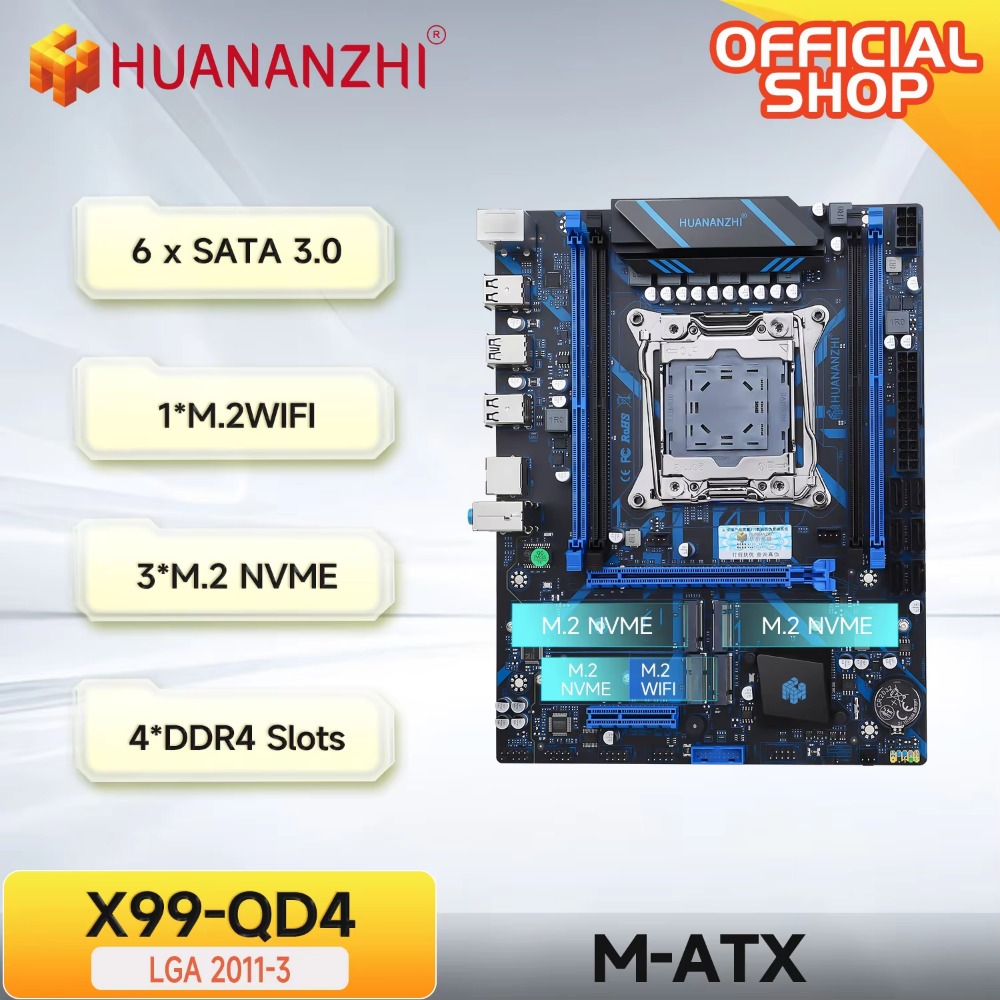 Placa-mãe HUANANZHI X99 QD4 LG - E5 2696 V3 avaliação e preço